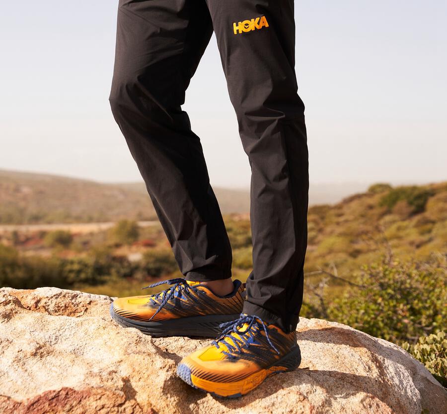 Pants Mens - Hoka One One Wind - Black - ZQVAXUB-41